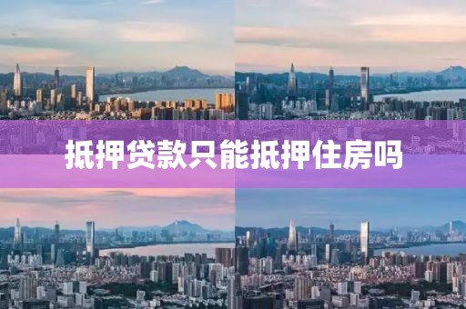 抵押贷款只能抵押住房吗