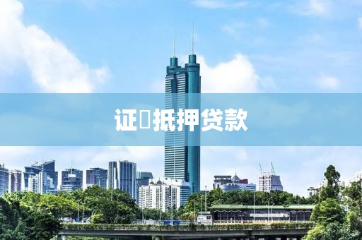 证劵抵押贷款