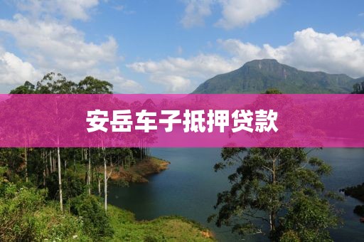 安岳车子抵押贷款