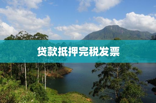 贷款抵押完税发票