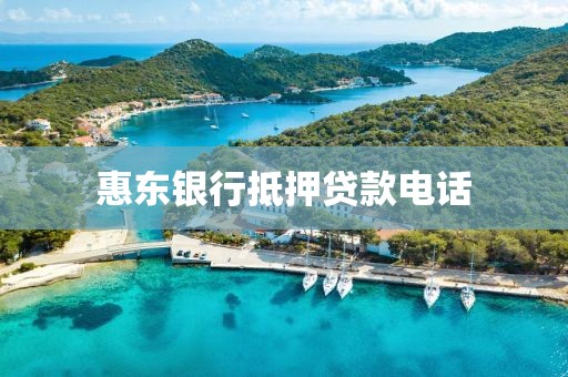 惠东银行抵押贷款电话