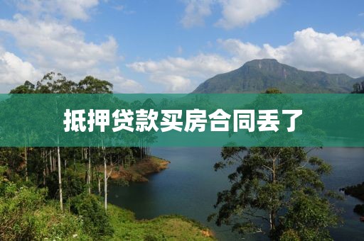 抵押贷款买房合同丢了
