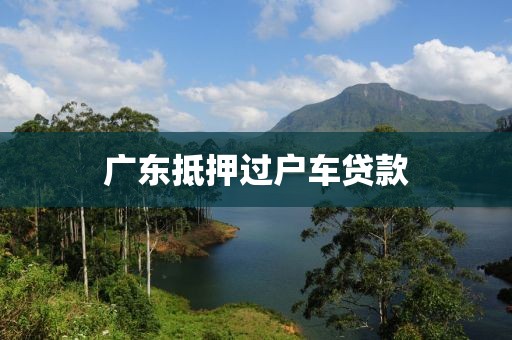 广东抵押过户车贷款