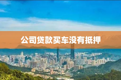 公司贷款买车没有抵押