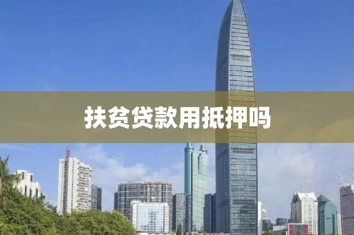 扶贫贷款用抵押吗