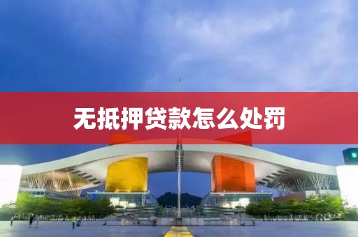 无抵押贷款怎么处罚