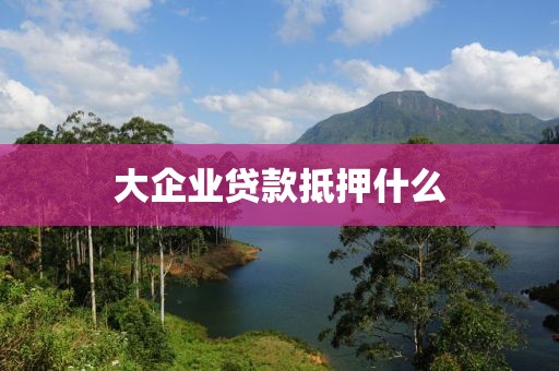 大企业贷款抵押什么