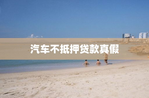 汽车不抵押贷款真假