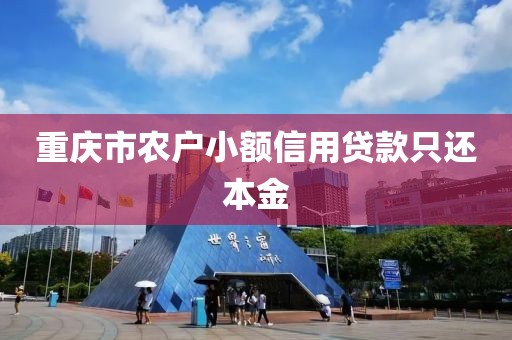 重庆市农户小额信用贷款只还本金