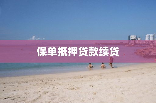 保单抵押贷款续贷