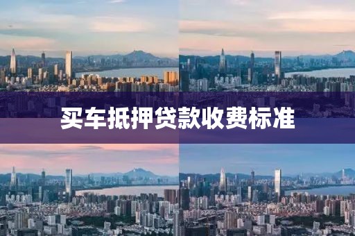 买车抵押贷款收费标准