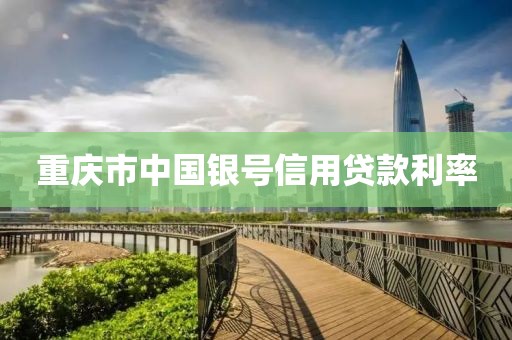 重庆市中国银号信用贷款利率