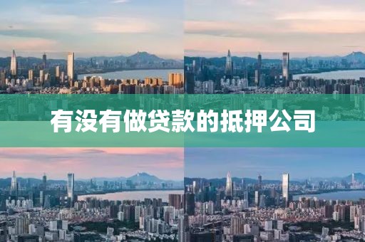 有没有做贷款的抵押公司