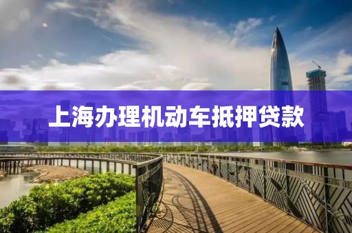 上海办理机动车抵押贷款