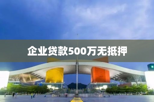 企业贷款500万无抵押