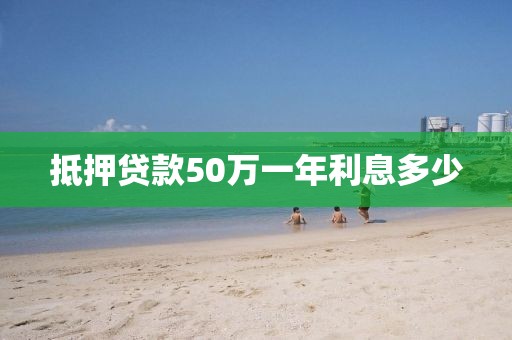 抵押贷款50万一年利息多少