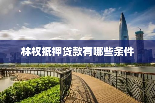 林权抵押贷款有哪些条件