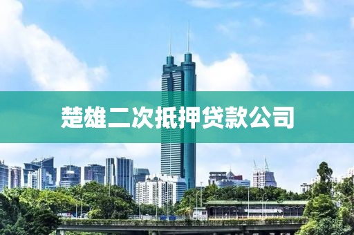 楚雄二次抵押贷款公司
