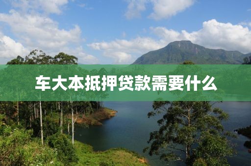 车大本抵押贷款需要什么