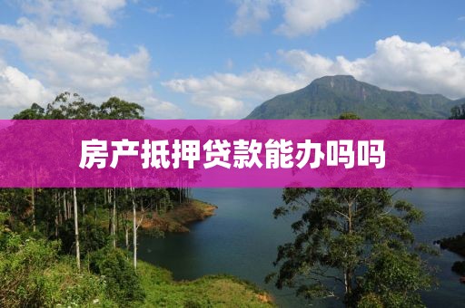 房产抵押贷款能办吗吗