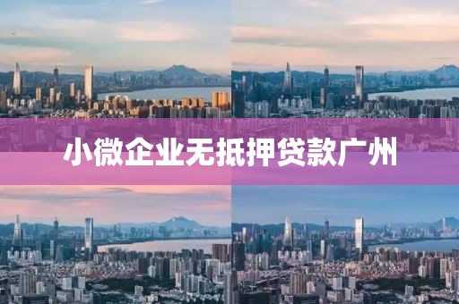 小微企业无抵押贷款广州