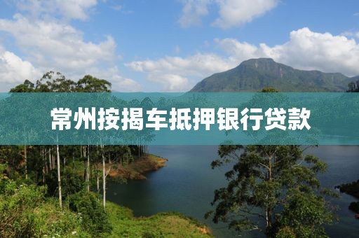 常州按揭车抵押银行贷款