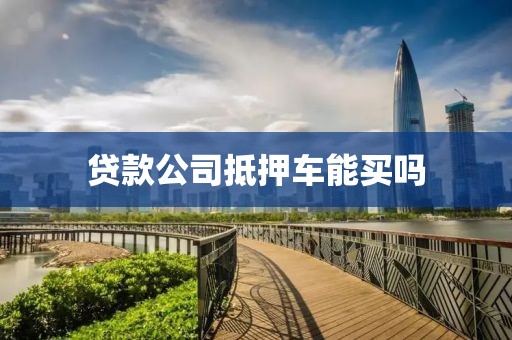 贷款公司抵押车能买吗