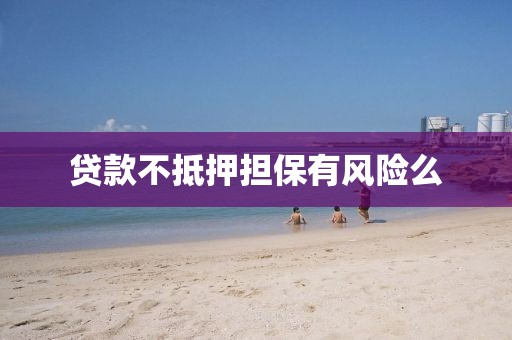 贷款不抵押担保有风险么