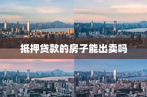 抵押贷款的房子能出卖吗