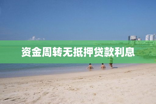 资金周转无抵押贷款利息