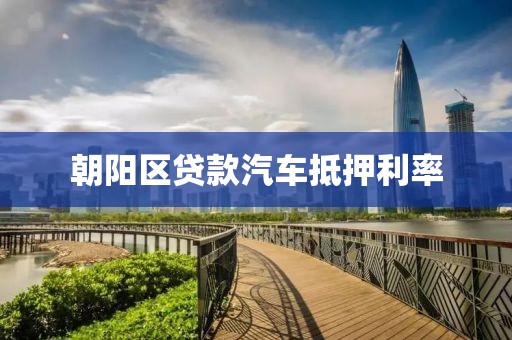 朝阳区贷款汽车抵押利率