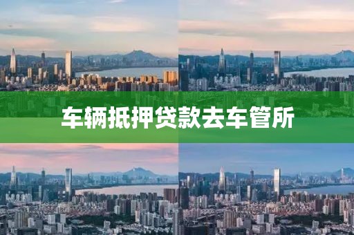 车辆抵押贷款去车管所
