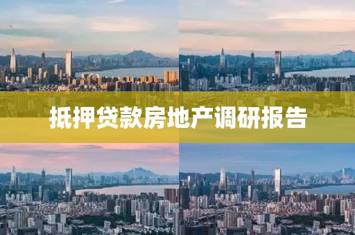 抵押贷款房地产调研报告