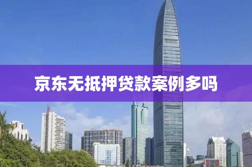 京东无抵押贷款案例多吗