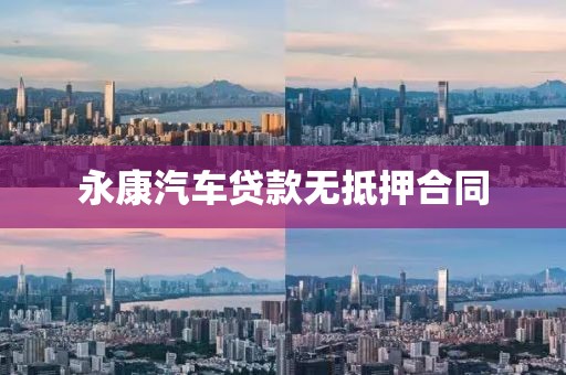 永康汽车贷款无抵押合同