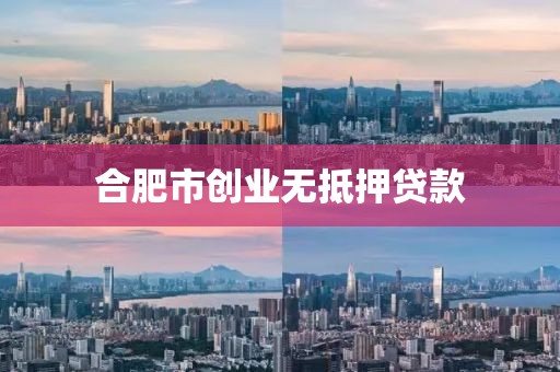 合肥市创业无抵押贷款