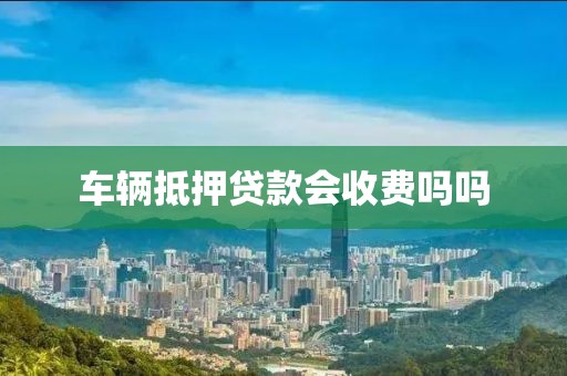 车辆抵押贷款会收费吗吗