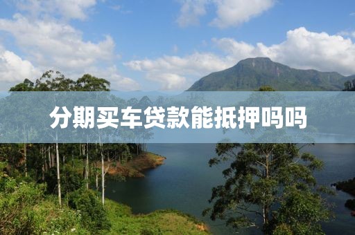 分期买车贷款能抵押吗吗