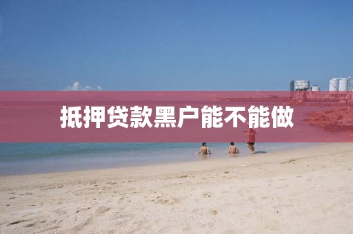 抵押贷款黑户能不能做