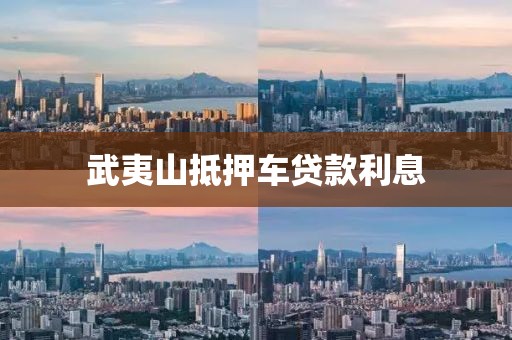 武夷山抵押车贷款利息