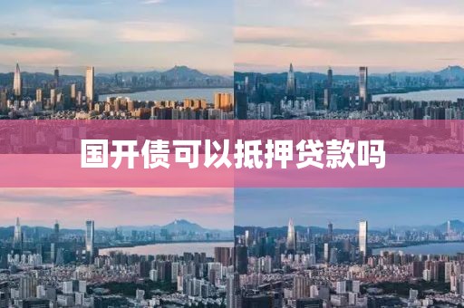 国开债可以抵押贷款吗