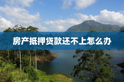 房产抵押贷款还不上怎么办