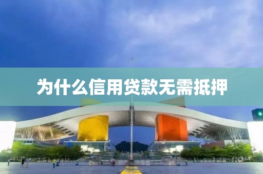 为什么信用贷款无需抵押