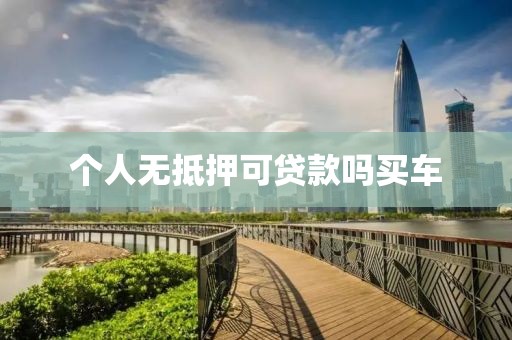 个人无抵押可贷款吗买车