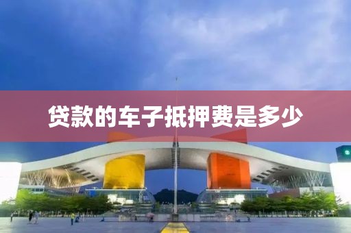 贷款的车子抵押费是多少