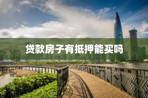 贷款房子有抵押能买吗