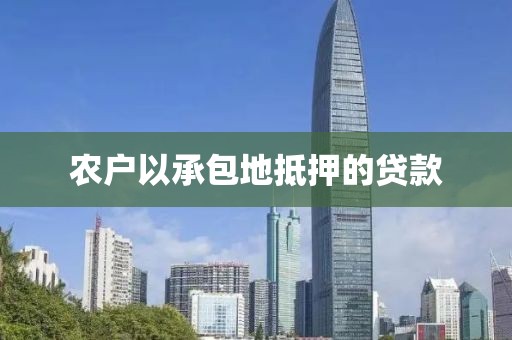 农户以承包地抵押的贷款