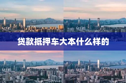 贷款抵押车大本什么样的