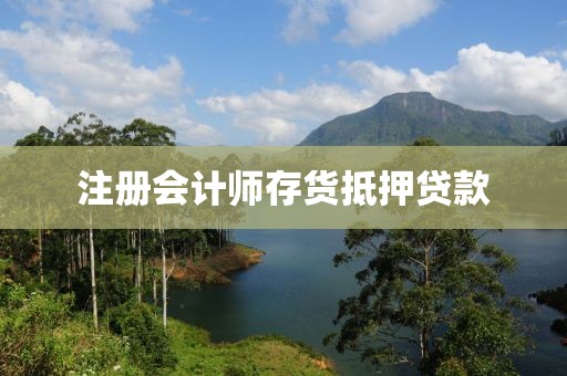 注册会计师存货抵押贷款