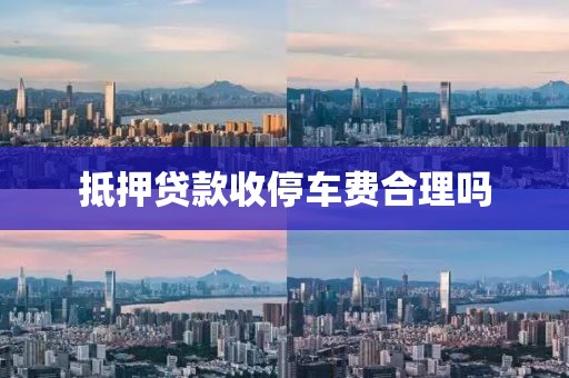 抵押贷款收停车费合理吗